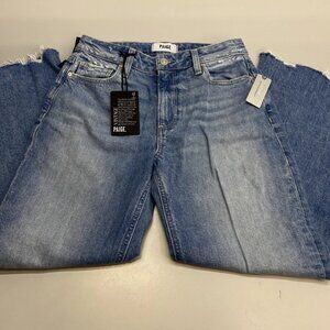 Paige Women’s Leenah High-Rise Straight Leg Jeans “Chaming Blue” Size 26P